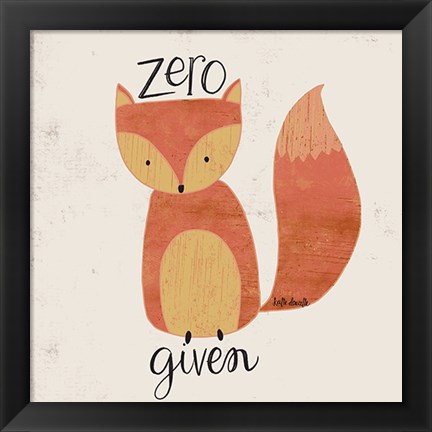 Framed Zero Fox Print