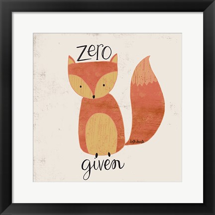 Framed Zero Fox Print