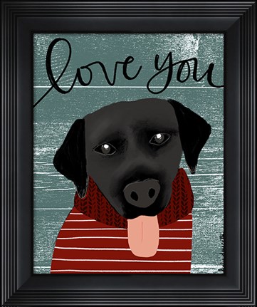 Framed Love You Lab Print