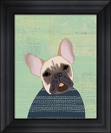 Framed French Bulldog Print