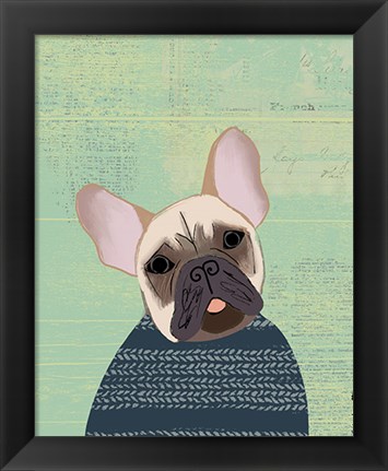 Framed French Bulldog Print