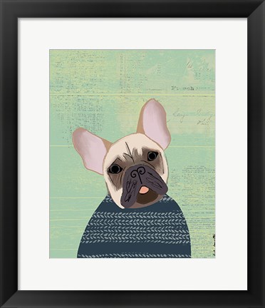 Framed French Bulldog Print