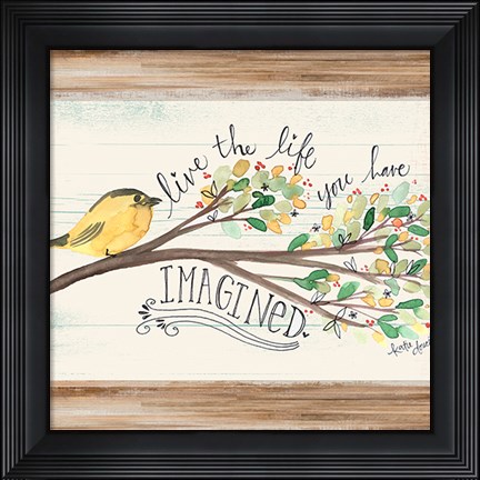 Framed Imagined Canary Print