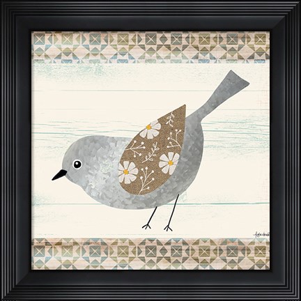 Framed Metal Bird Print