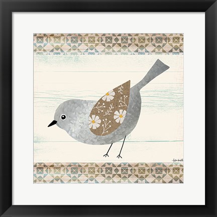Framed Metal Bird Print