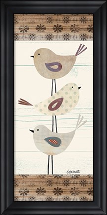 Framed Three Birds Print