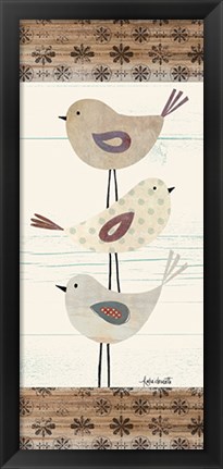 Framed Three Birds Print