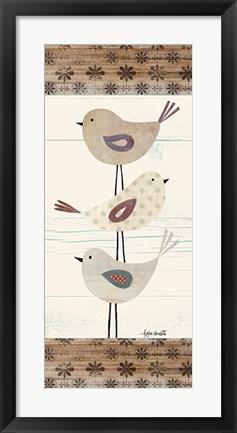Framed Three Birds Print