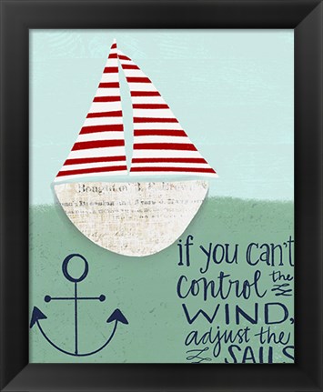 Framed Adjust the Sails Print