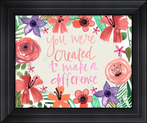 Framed Make a Difference Print