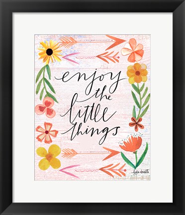 Framed Enjoy the Little Things Print