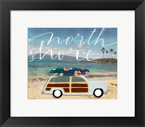 Framed North Shore Surf Wagon Print