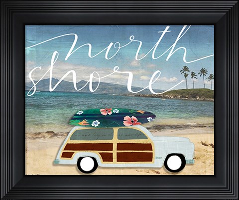 Framed North Shore Surf Wagon Print