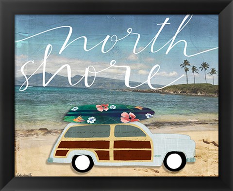 Framed North Shore Surf Wagon Print