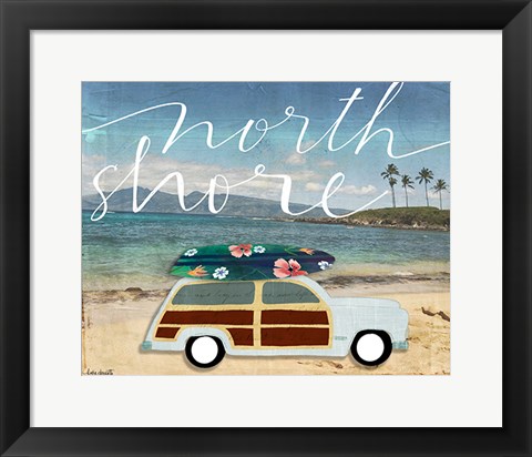 Framed North Shore Surf Wagon Print