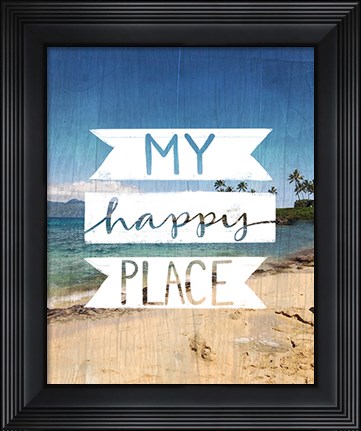 Framed My Happy Place Print