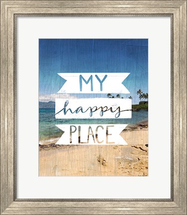 Framed My Happy Place Print