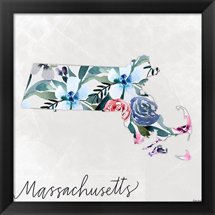 Framed Massachusetts Print