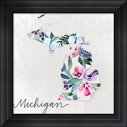 Framed Michigan Print