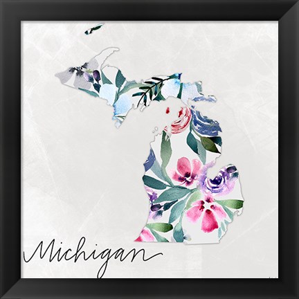 Framed Michigan Print