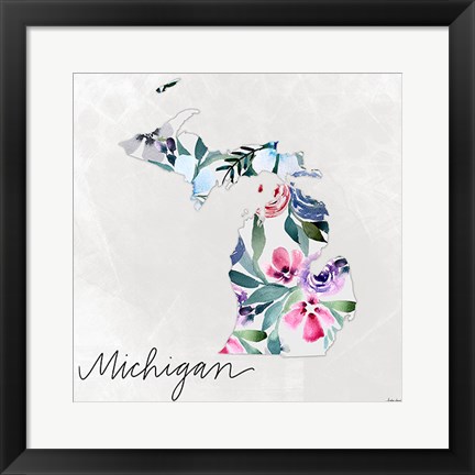 Framed Michigan Print