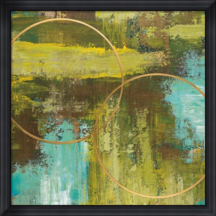 Framed Aller Chartreuse Print
