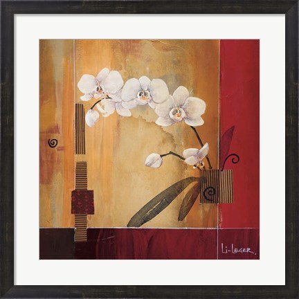 Framed Orchid Lines II Print