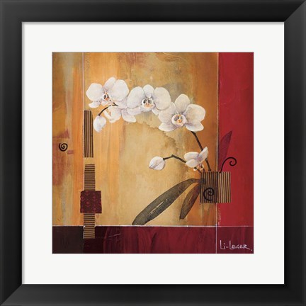 Framed Orchid Lines II Print