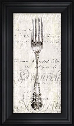 Framed Decorative Fork Print
