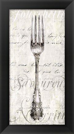 Framed Decorative Fork Print