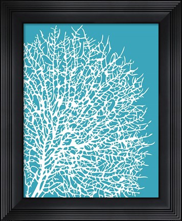 Framed Aqua Coral II Print