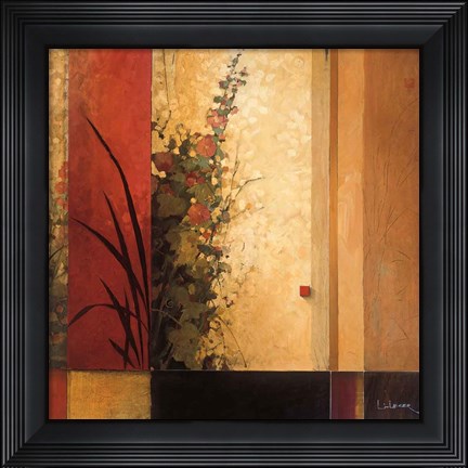 Framed Hollyhock Garden Print