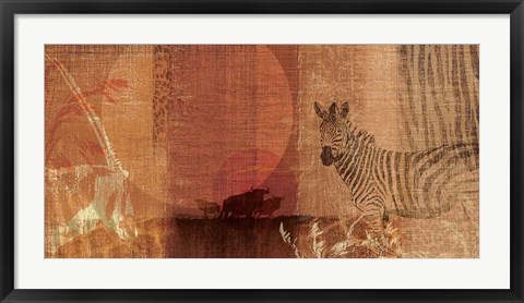 Framed Safari Sunset I Print