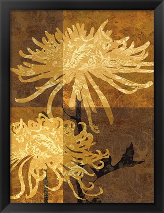 Framed Golden Mums II Print