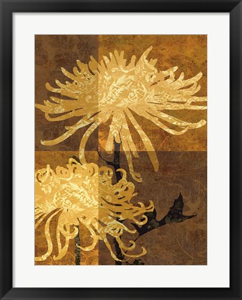 Framed Golden Mums II Print