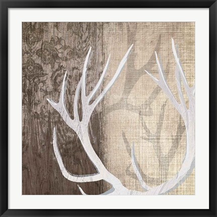 Framed Deer Lodge I Print