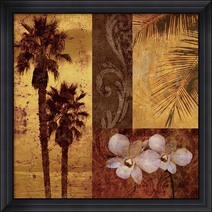 Framed Sunset Beach I Print