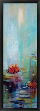 Framed Aqua Lotus I Print