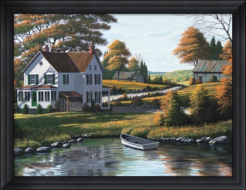 Framed Along the Riverbank Print