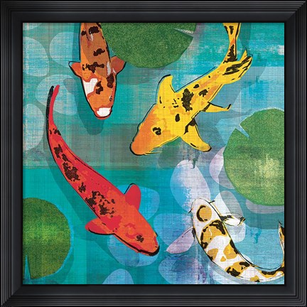 Framed Lucky Koi I Print