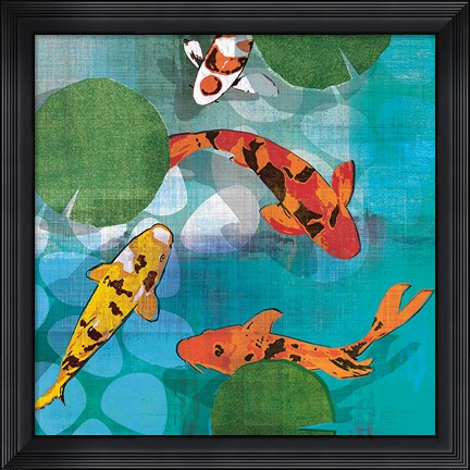 Framed Lucky Koi II Print