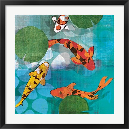 Framed Lucky Koi II Print