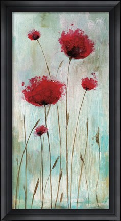 Framed Splash Poppies I Print