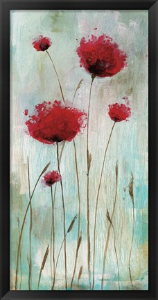 Framed Splash Poppies I Print