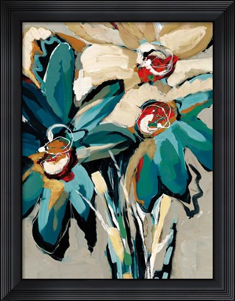 Framed Blooming Blue I Print