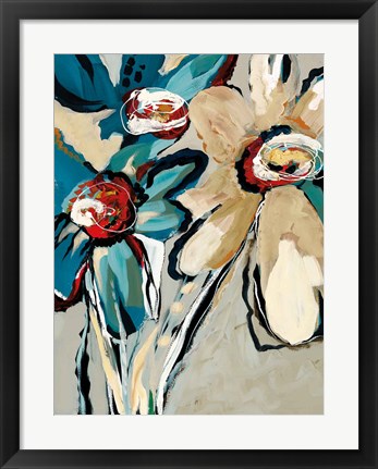 Framed Blooming Blue II Print