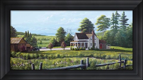 Framed Hanging Baskets Print