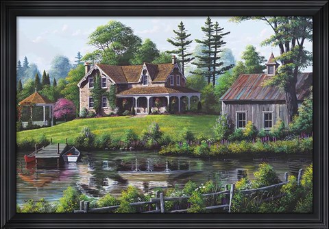 Framed Reflections of Spring Print