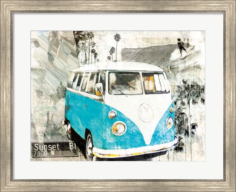 Framed Hippie Van Print