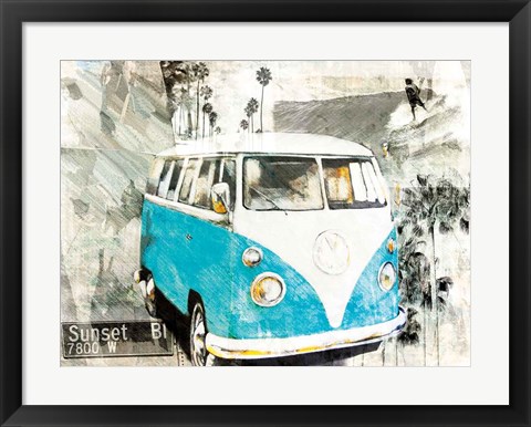 Framed Hippie Van Print